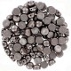 Czech 2-hole Cabochon beads 6mm Alabaster Pastel Lt.Brown